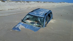 South Padre Island Buried Car