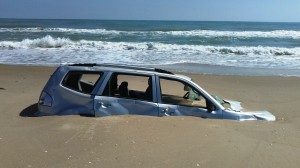 South Padre Island Buried Car